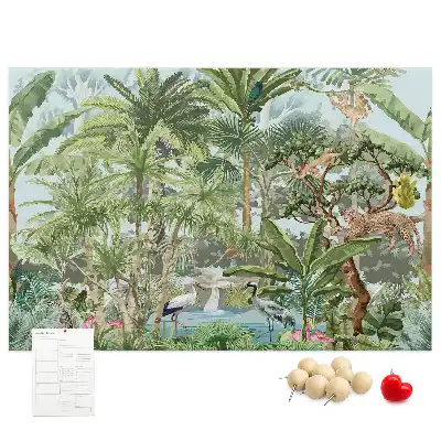 Nature jungle wildlife cork memo board