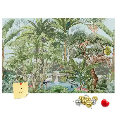 Nature jungle wildlife cork memo board