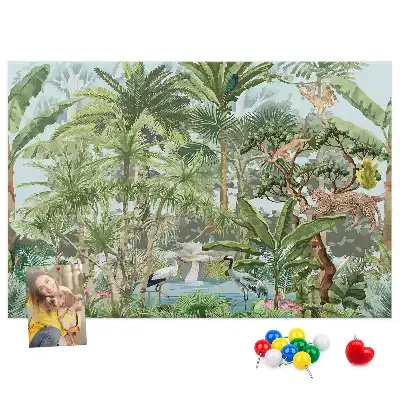 Nature jungle wildlife cork memo board