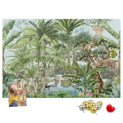 Nature jungle wildlife cork memo board
