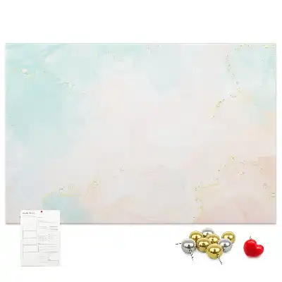 Watercolor Marble Printed Cork Board
