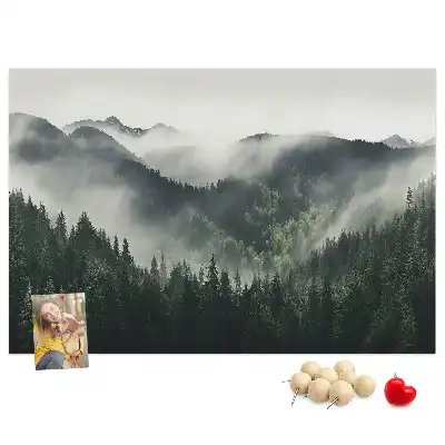 Printed Cork Memo Board Forest landscape