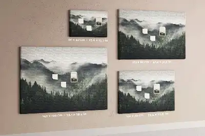 Printed Cork Memo Board Forest landscape