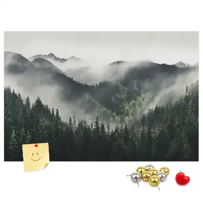 Printed Cork Memo Board Forest landscape