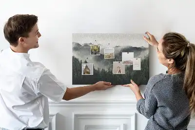 Printed Cork Memo Board Forest landscape