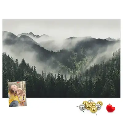 Printed Cork Memo Board Forest landscape