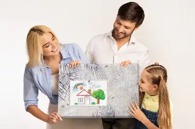 Printed Palm Leaf Cork Memo Board