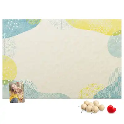 Printed cork board with decorative frame