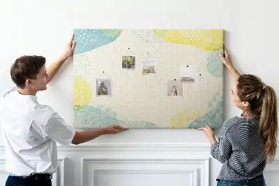 Printed cork board with decorative frame