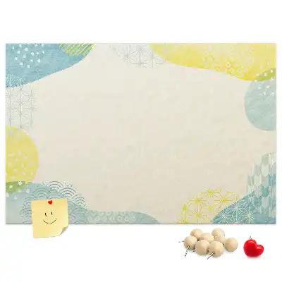 Printed cork board with decorative frame
