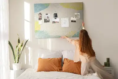 Printed cork board with decorative frame