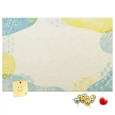 Printed cork board with decorative frame