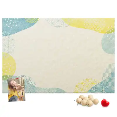 Printed cork board with decorative frame