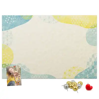Printed cork board with decorative frame