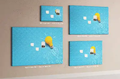 Cork memo board Light bulb drawing