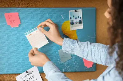 Cork memo board with light bulb drawing