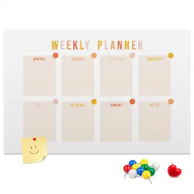 Printed Cork Board Weekly planner