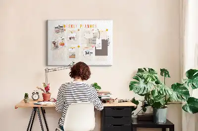 Printed Cork Board Weekly planner