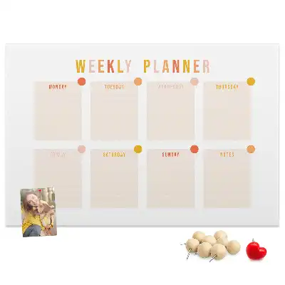 Printed Cork Board Weekly planner