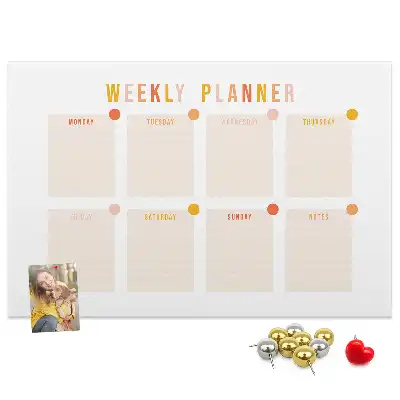Printed Cork Board Weekly planner