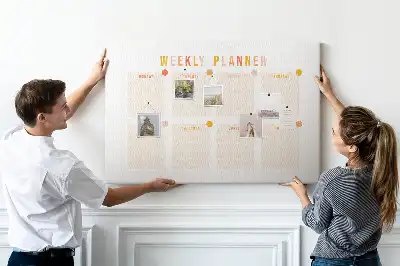 Printed Cork Board Weekly planner