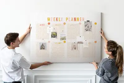 Printed Cork Board Weekly planner