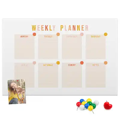 Printed Cork Board Weekly planner