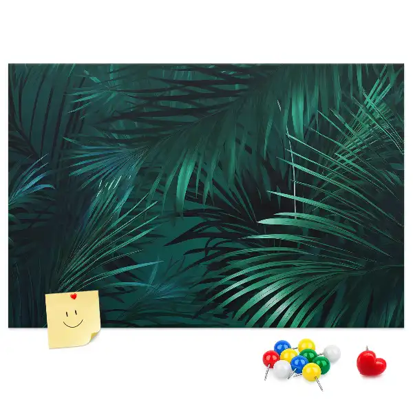 Tropical Leaves Printed Cork Memo Board