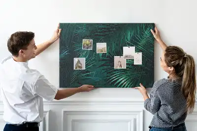Printed Cork Memo Board Tropical leaves