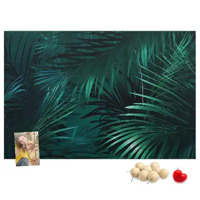 Tropical Leaves Printed Cork Memo Board