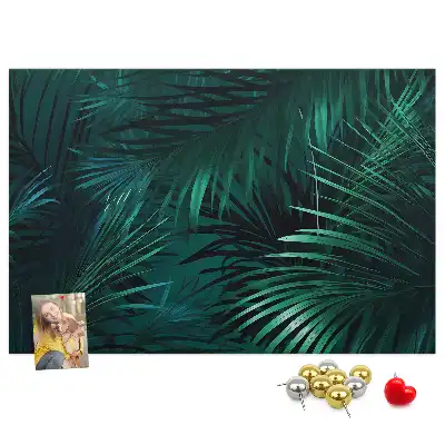 Tropical Leaves Printed Cork Memo Board