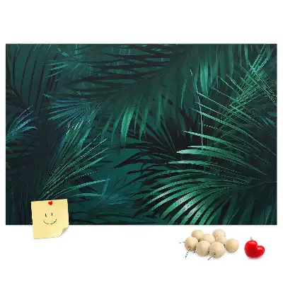 Tropical Leaves Printed Cork Memo Board