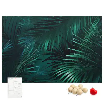 Tropical Leaves Printed Cork Memo Board