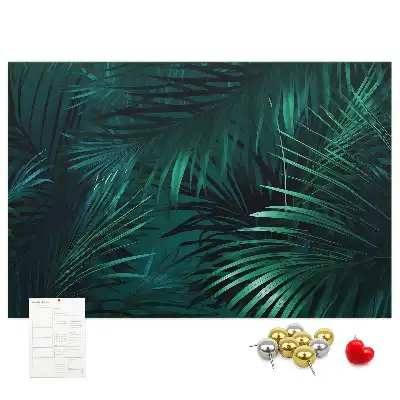 Tropical Leaves Printed Cork Memo Board