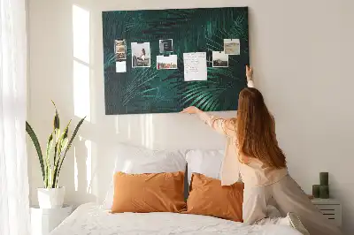Tropical Leaves Printed Cork Memo Board