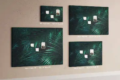 Tropical Leaves Printed Cork Memo Board