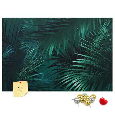 Printed Cork Memo Board Tropical leaves