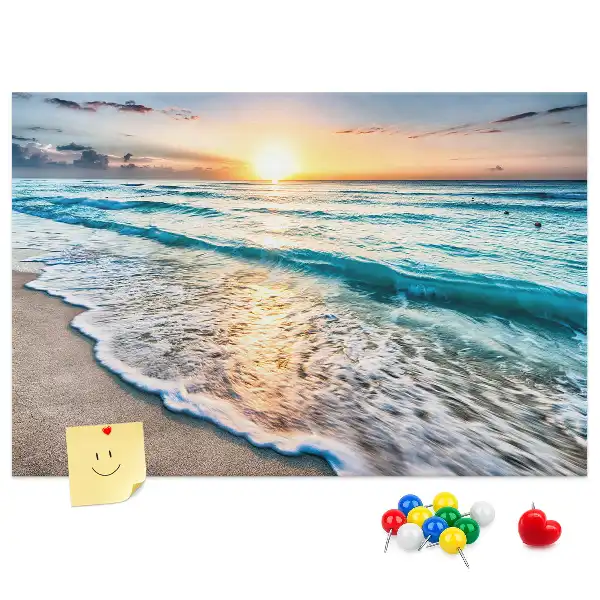 Cork memo board Beach sea sand