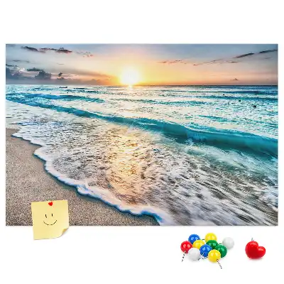 Beach and sea sand cork memo board