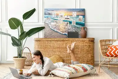 Beach and sea sand cork memo board