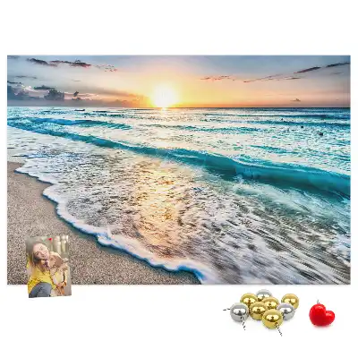 Beach and sea sand cork memo board