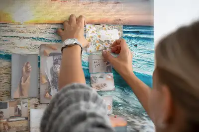 Beach and sea sand cork memo board