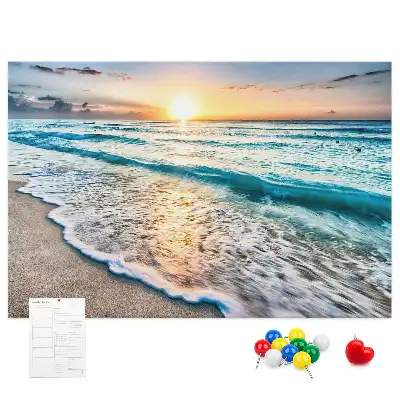 Beach and sea sand cork memo board