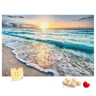 Cork memo board Beach sea sand