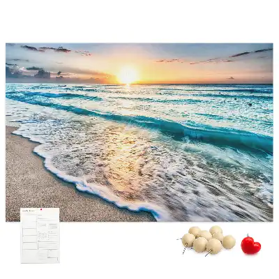 Beach and sea sand cork memo board