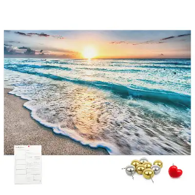 Beach and sea sand cork memo board
