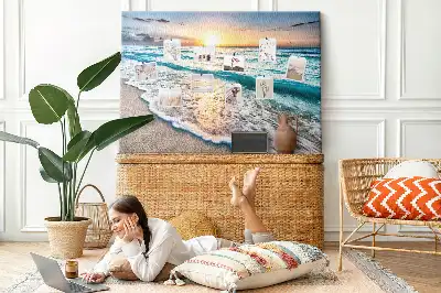 Cork memo board Beach sea sand
