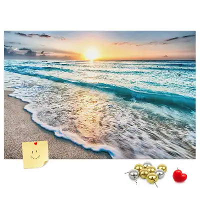 Cork memo board Beach sea sand