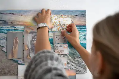 Beach and sea sand cork memo board