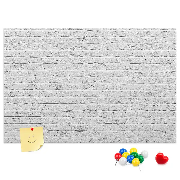 Printed Cork Memo Board Brick wall